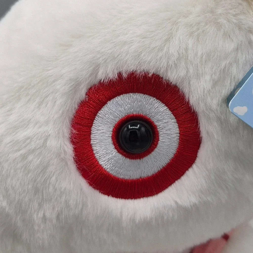 Target Bullseye Dog Plush Goodness to Give White Bull Terrier Plaid Backpack NEW